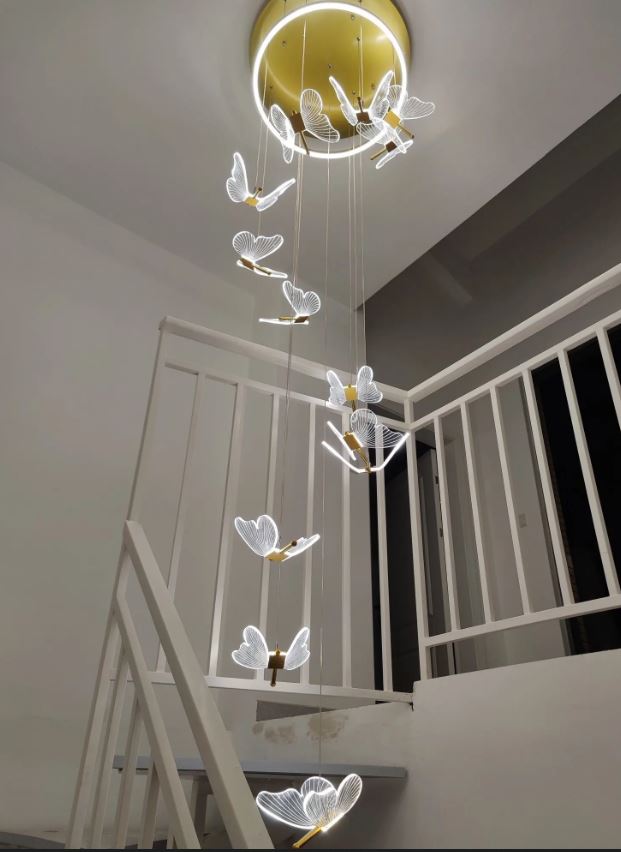 spiral head luxury butterfly pendant chandelier