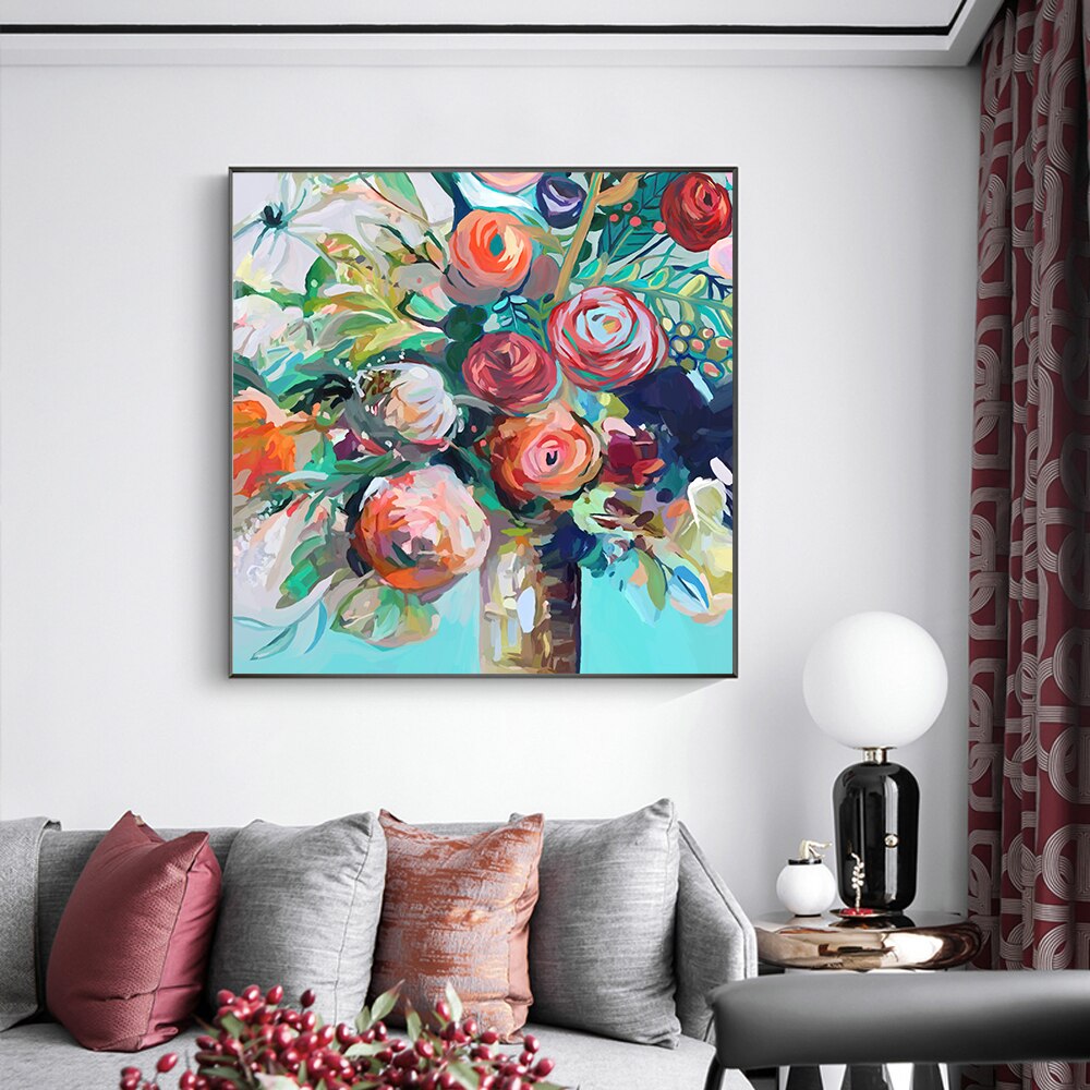 Flower Canvas Painting Wall Art - Light Trybe Nigeria