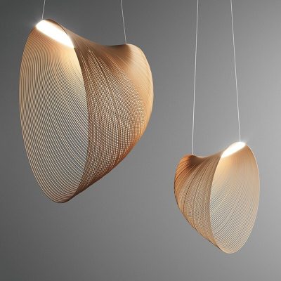 Italian wooden pendant light