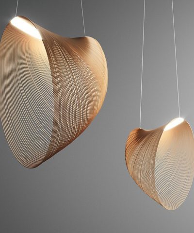 Italian wooden pendant light