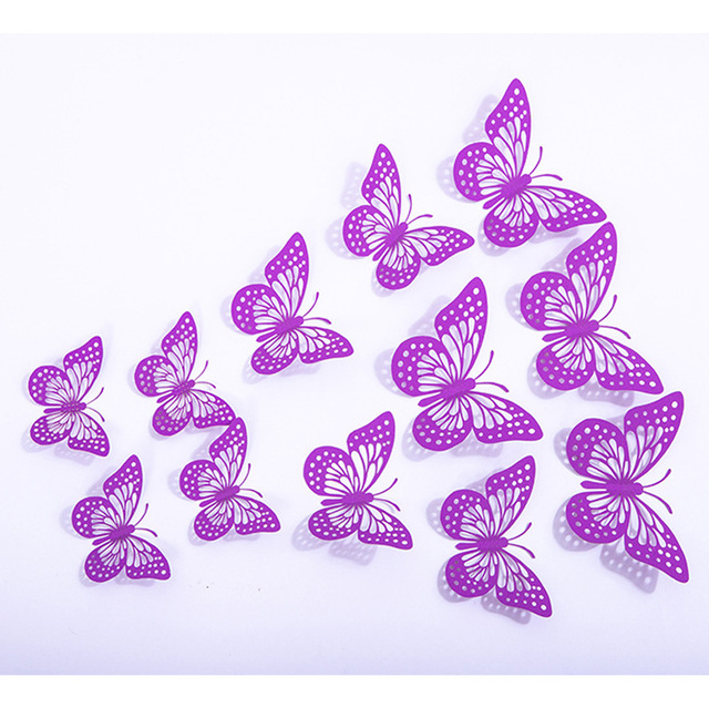 3d purple butterfly stickers