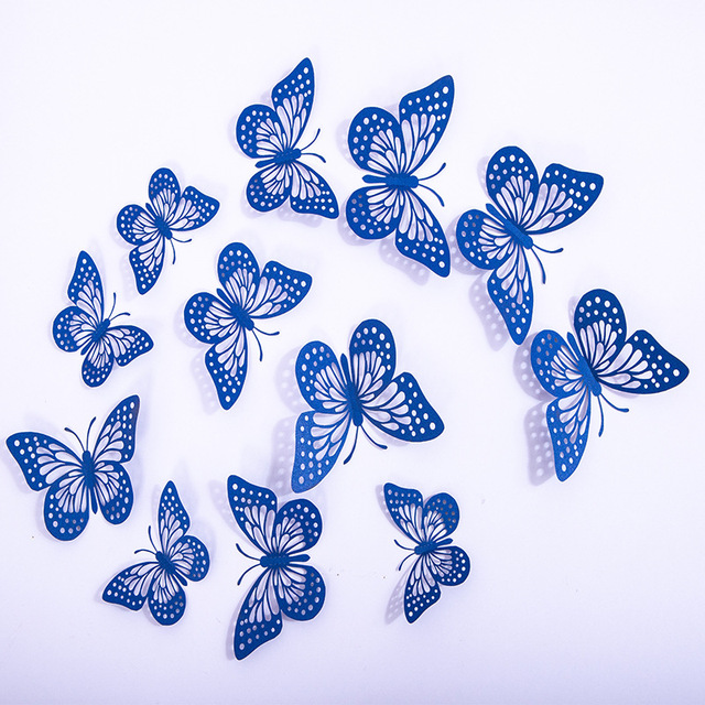 3d Blue butterfly stickers