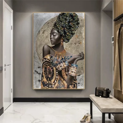 Beautiful African Woman Wall Art Canvas