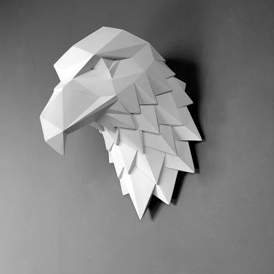 3D abstract eagle wall sculpture