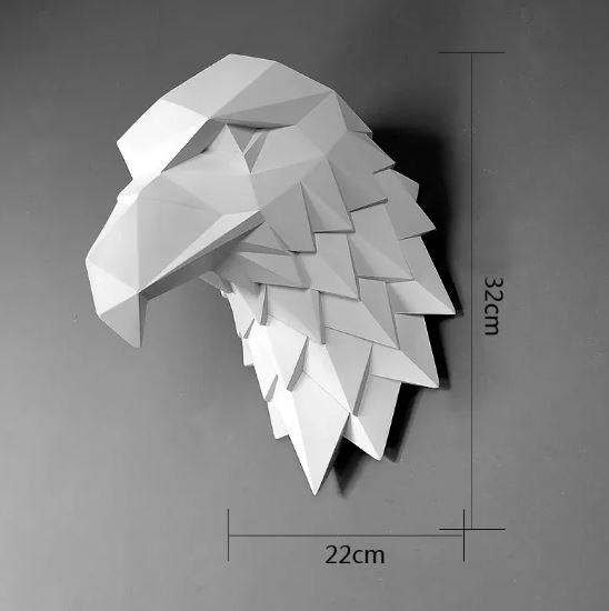 3D abstract eagle wall sculpture