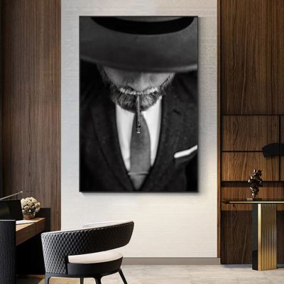 elegant man portrait wall art