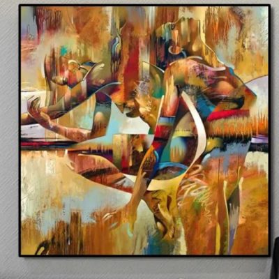 colorful dance wall art painting