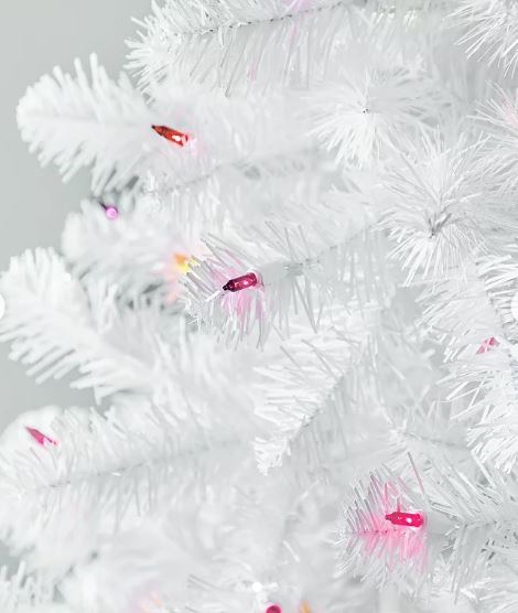 buy 6.5ft White Christmas Tree With Light