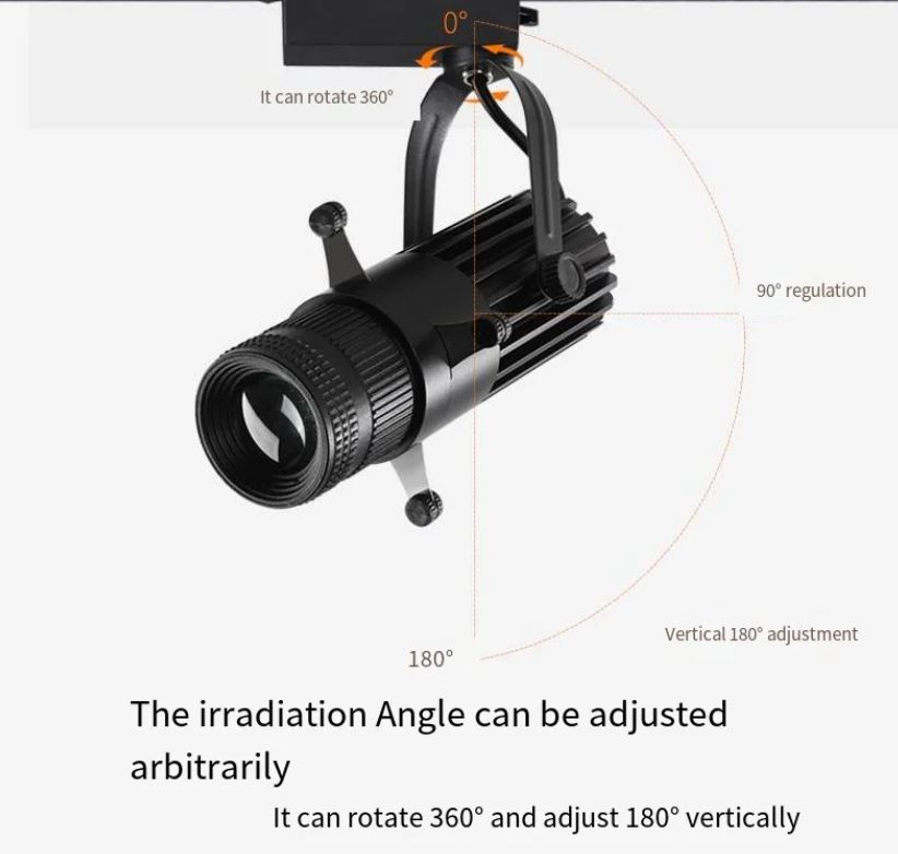 Adjustable Aperture Spotlight Track Light
