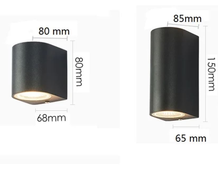 Multifunctional Waterproof Indoor Outdoor LED Wall Spotlight size