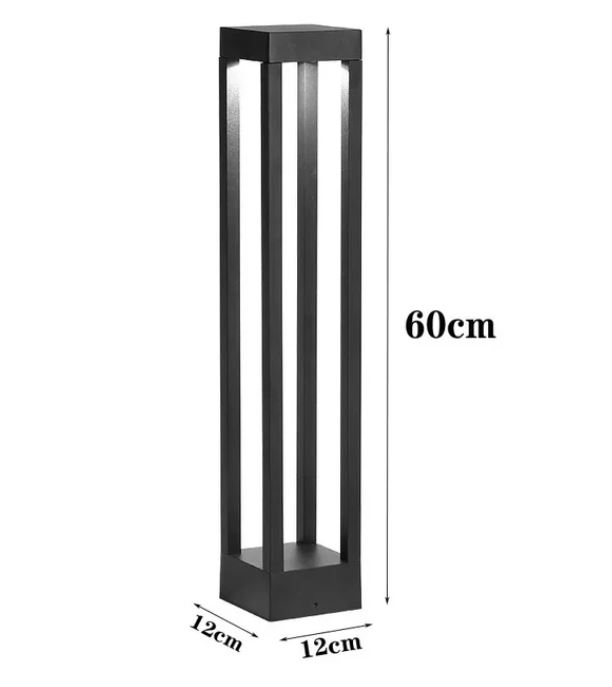 Bollard Long Standing Garden Floor Lamp size