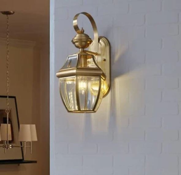 Gold Luxury Outdoor Wall Lamp