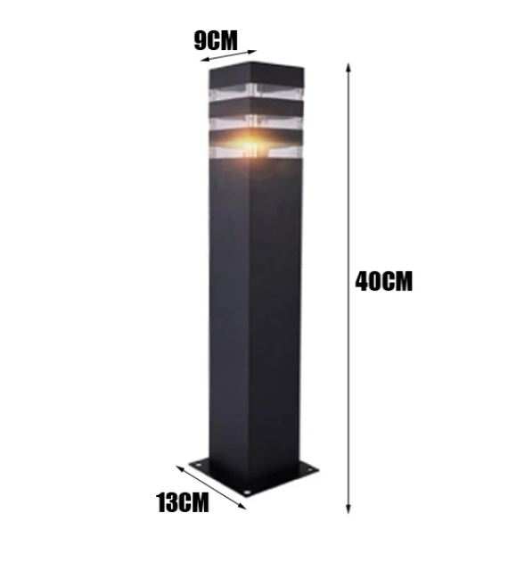 Quality Iron Pillar Garden Lawn Lamp size