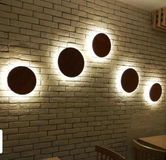 Round Waterproof Outdoor indoor Wall Light white