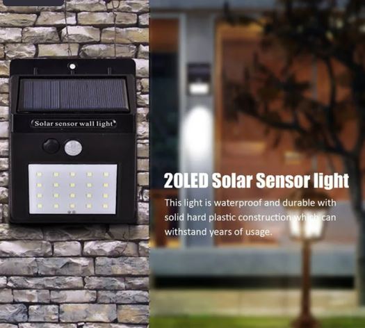 Solar-Powered Sensor Wall Light outdoor