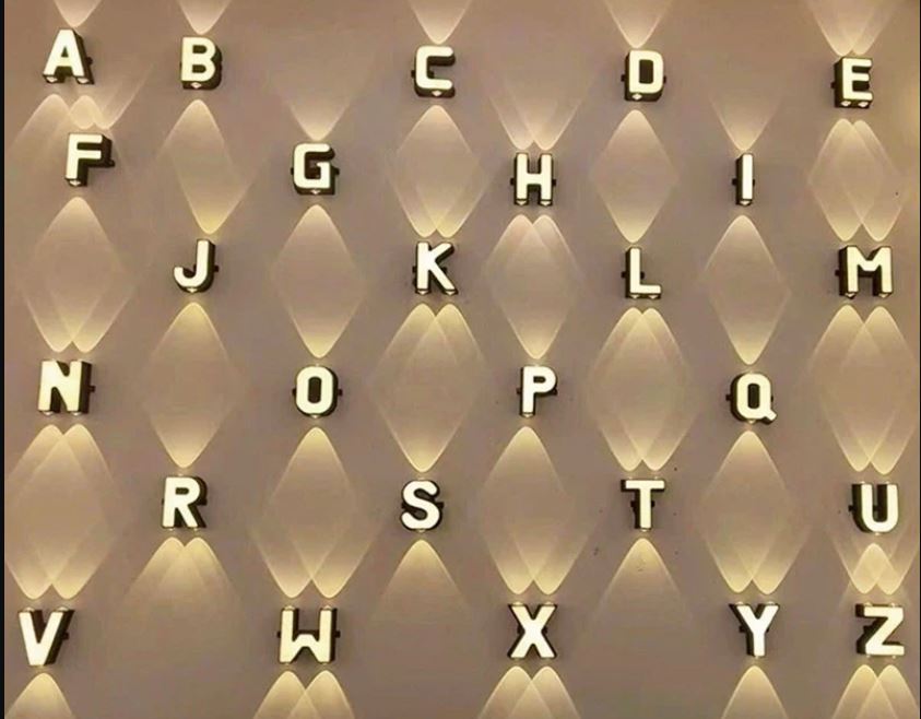 26 Alphabet Waterproof Wall Light