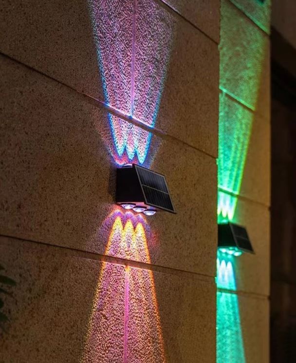 Auto-On 6 Eyes Solar Wall Spot RGB