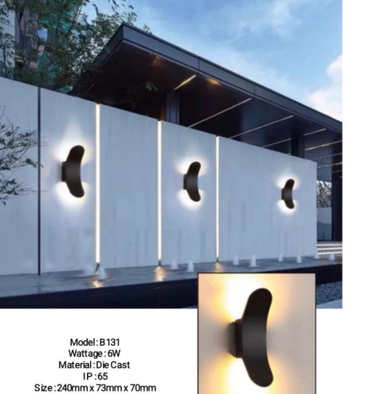 Clip Shaped Indoor and Outdoor Wall Light