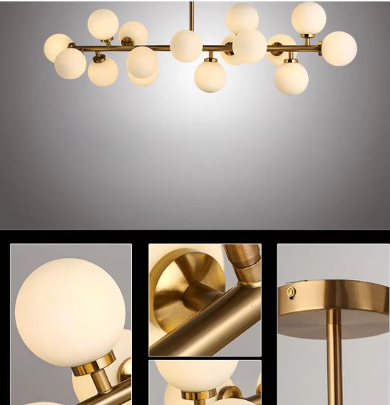 16 Bubble Glass Chandelier details