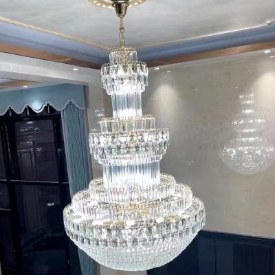 3 Steps Luxury Loft Duplex Crystal Chandelier