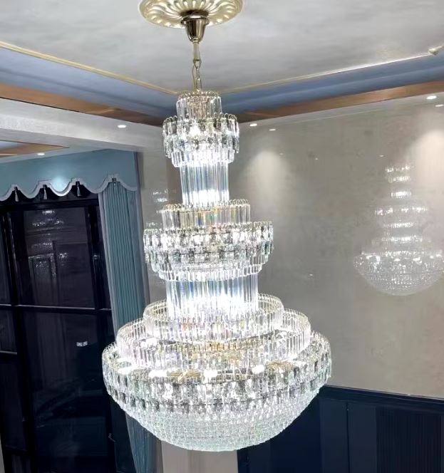 3 Steps Luxury Loft Duplex Crystal Chandelier