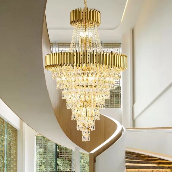 Eastern Luxury Crystal Chandelier Light gold