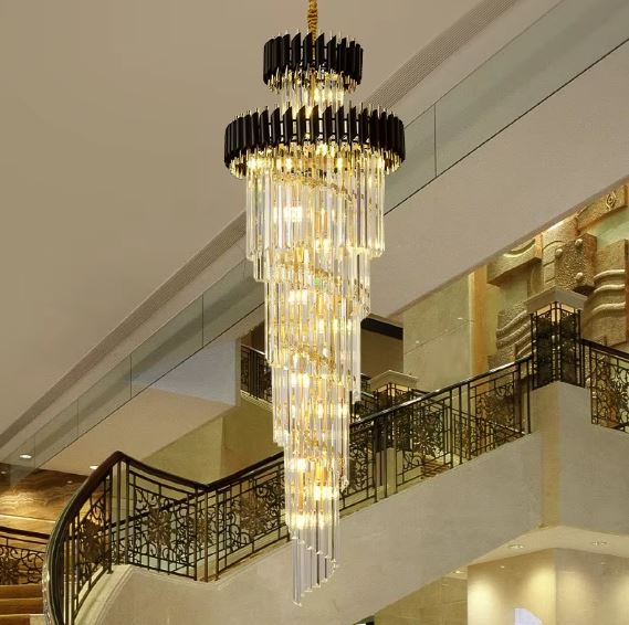 K9 Spiral Crystal Chandelier Light