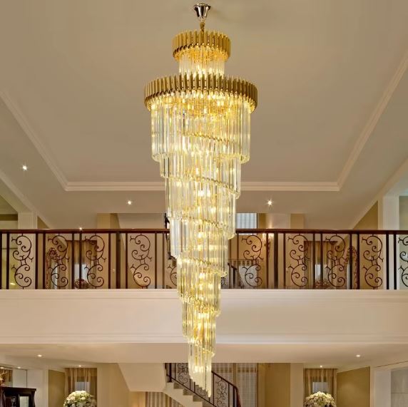 K9 Spiral Crystal Chandelier