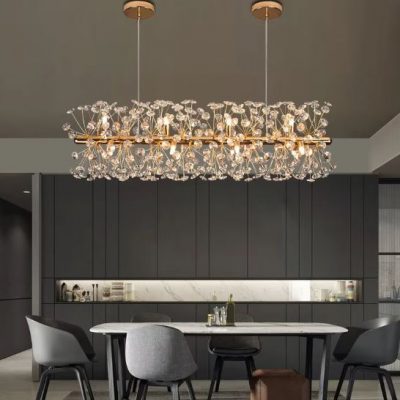 Luxury Crystal Dandelion Chandelier Light for Dining