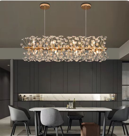 Luxury Crystal Dandelion Chandelier Light for Dining