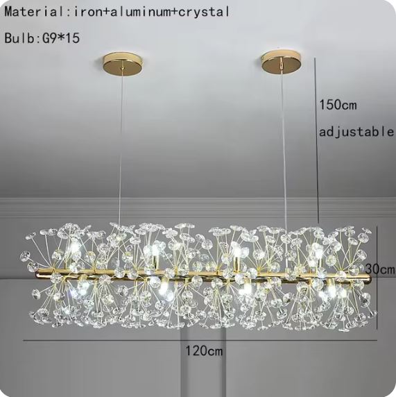 Luxury Crystal Dandelion Chandelier details