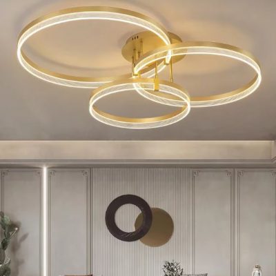 3 Rings Acrylic Flush Chandelier Light