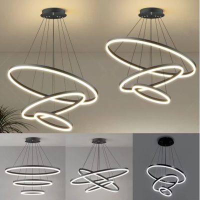 Adjustable Rings Pendant Chandelier Light