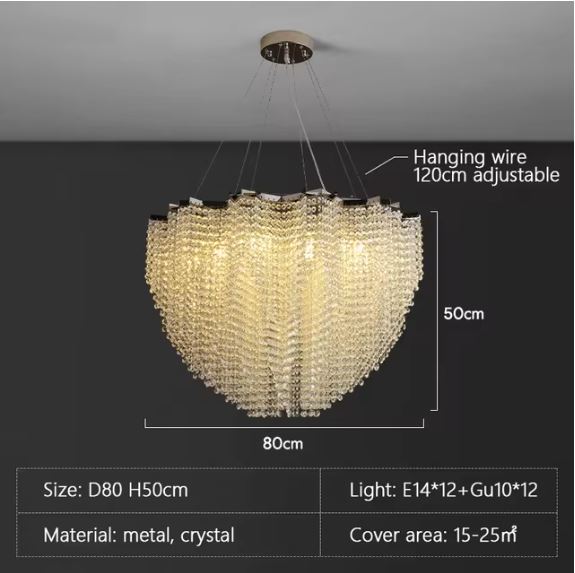 Beaded Crystal Luxury Chandelier Light Description