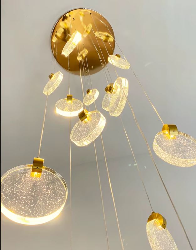 Bubble Crystal Drop Chandelier Light 12 drops