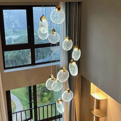 Bubble Crystal Drop Chandelier Light