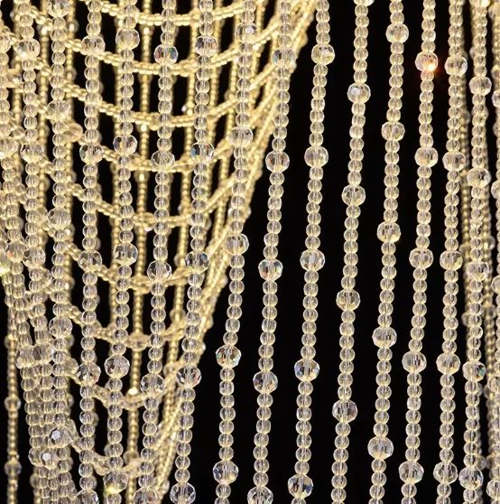 Cowl Beaded Crystal Luxury Chandelier Light details