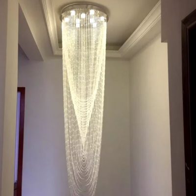 Cowl Beaded Crystal Luxury Chandelier Light