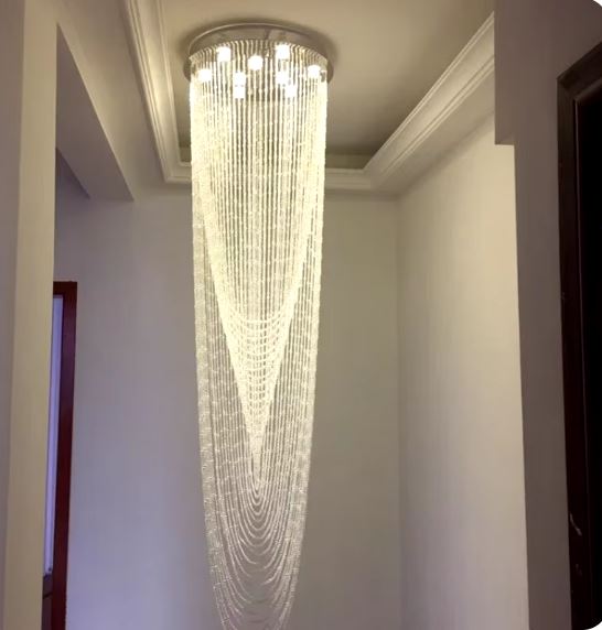 Cowl Beaded Crystal Luxury Chandelier Light