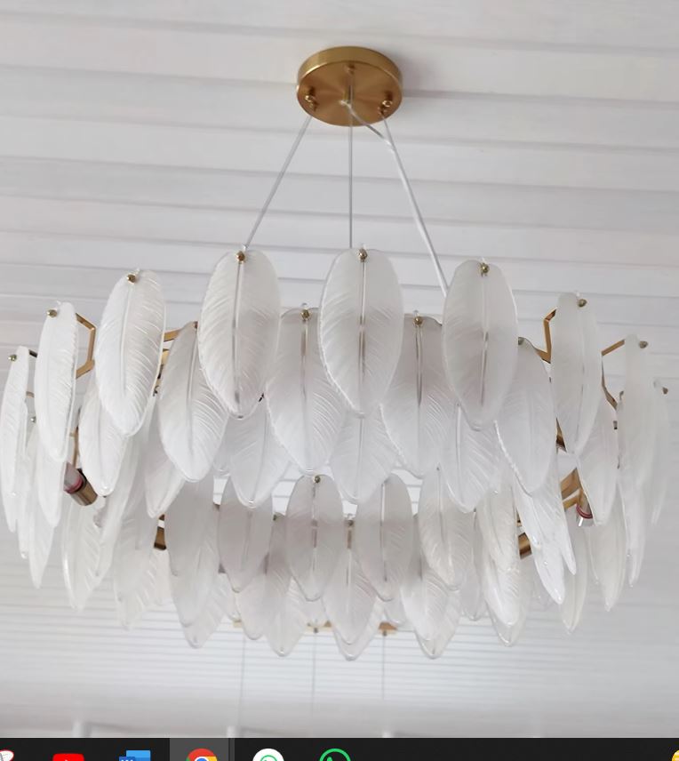 Crystal Feather Chandelier For Living Room and Bedroom off