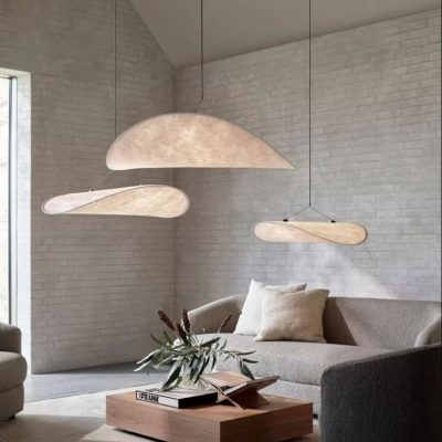 Minimalist Silk Wabi Sabi Pendant Chandelier Light