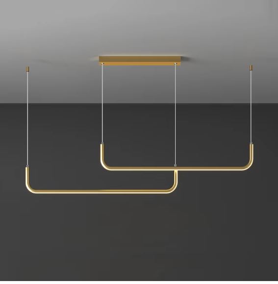 Post Modern Industrial Chandelier Light Gold