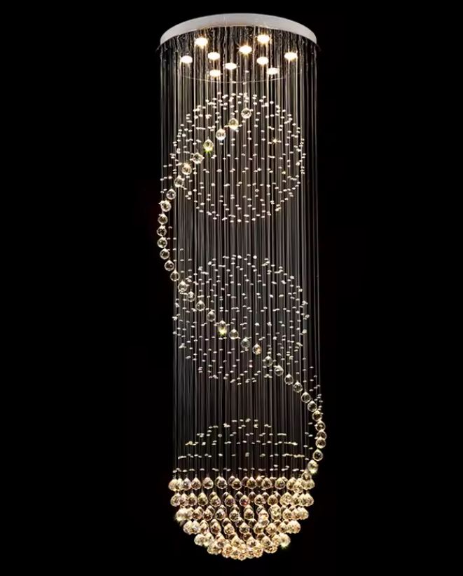 3 Layers Crystal Chandelier back background