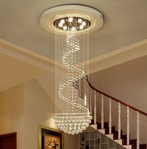 Aqua Spiral Crystal Chandelier light trybe Nigeria