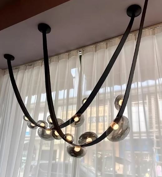 Belt Contemporary Arc Chandelier real