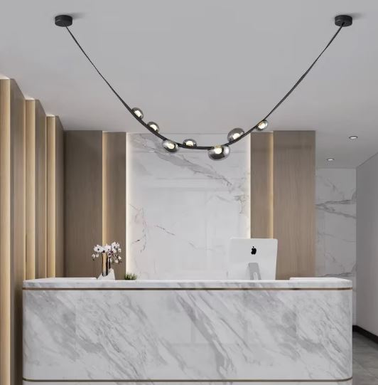 Belt Contemporary Arc Chandelier single