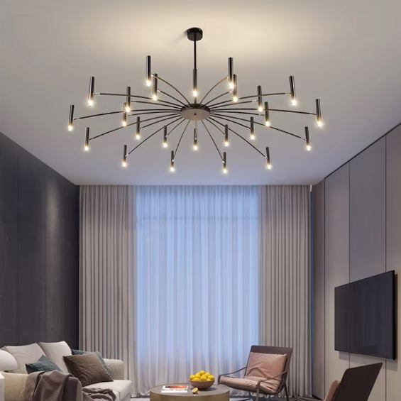 Black Flush Chandelier For Sitting Rooms