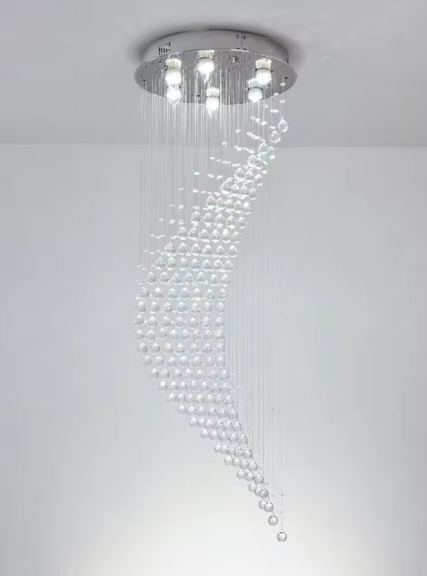 Ethereal Swirl Luxury Chandelier Light white