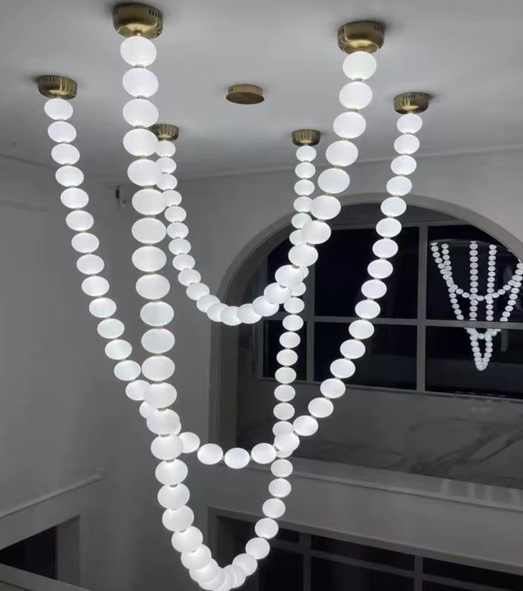 Pearl Necklace Luxury Chandelier long