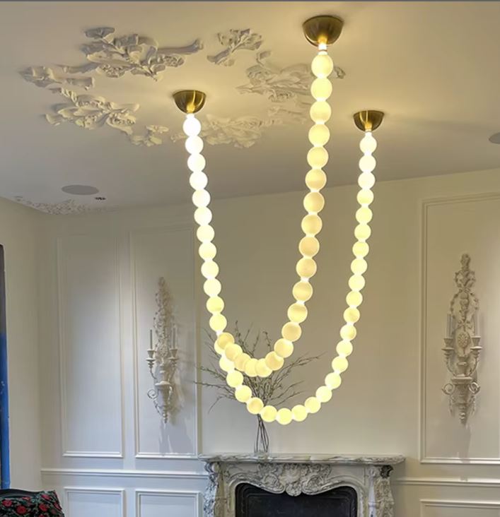 French Pearl Necklace Luxury Chandelier